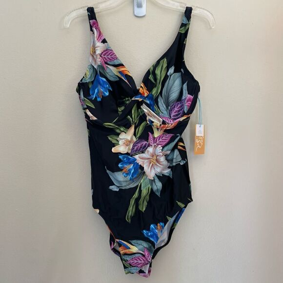 NEW! Kona Sol | Small | Floral | High coverage One piece - Picture 1 of 10